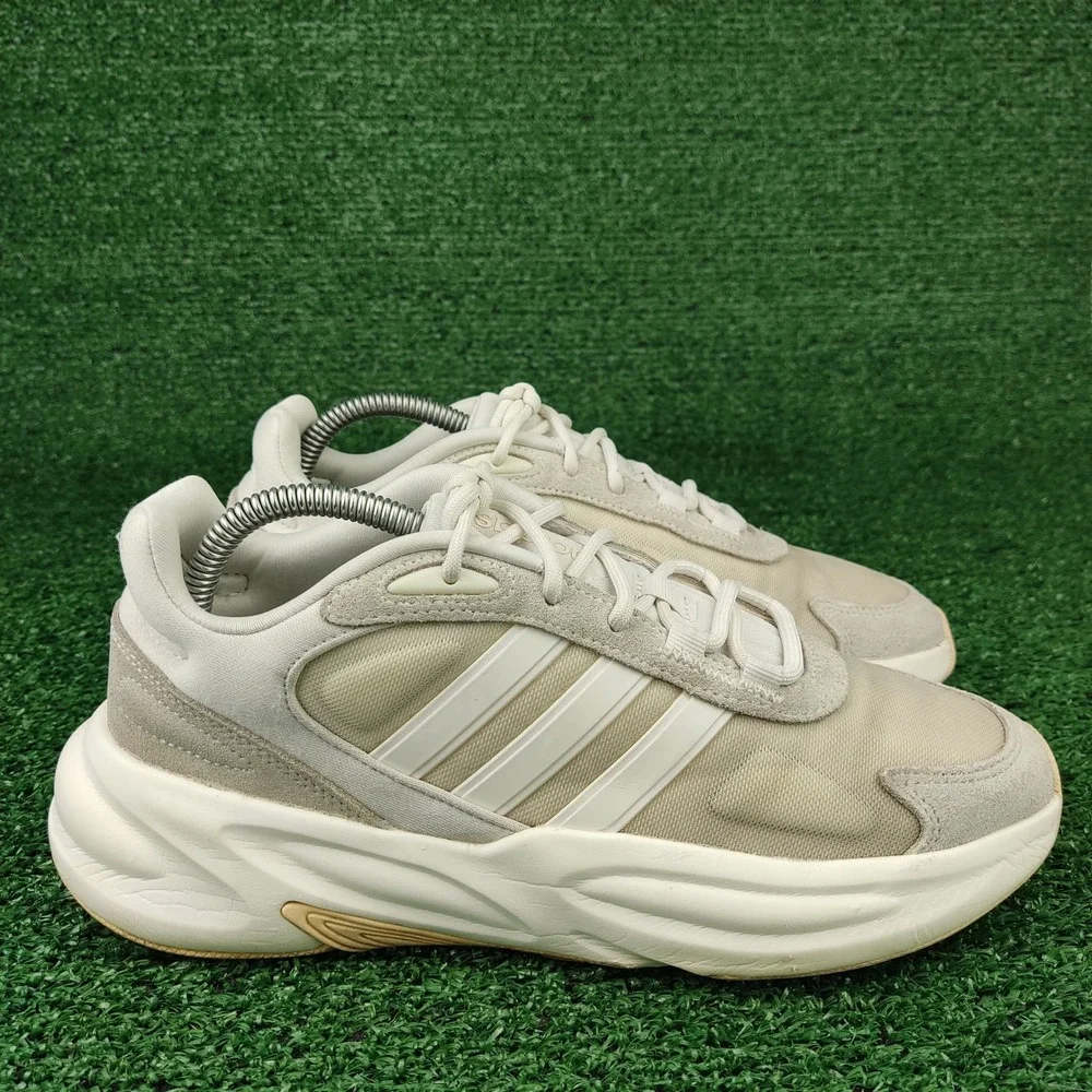 Adidas Sneakers Mens 7.5 Beige Ozelle GX1727 Running‎ Shoes Chunky Mesh Suede